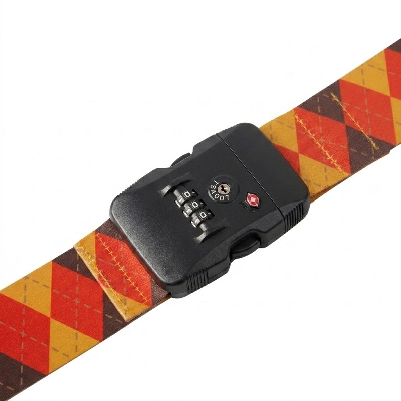 JUSTOP JTLC003-Single-TSA luggage strap with TSA lock, ID card holder, and adjustable suitcase security belt design